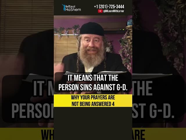 4️⃣ Why your prayers are not being answered ❓ Hashem wants the best for you #shorts #torah