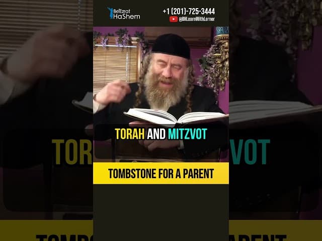 Tombstone for a parent 🪦 What should a wise child do #shorts #torah