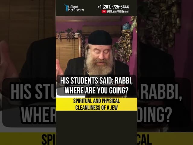 🧼 Spiritual and Physical Cleanliness of a Jew #shorts #torah