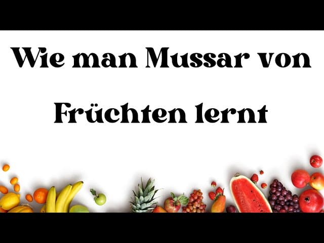 Wie man Moral von Früchten lernt