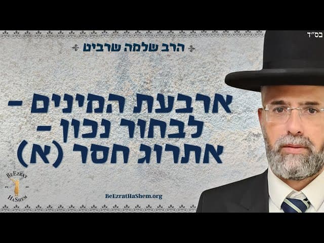 פרקטי וקצר - ארבעת המינים - לבחור נכון - אתרוג חסר (א)