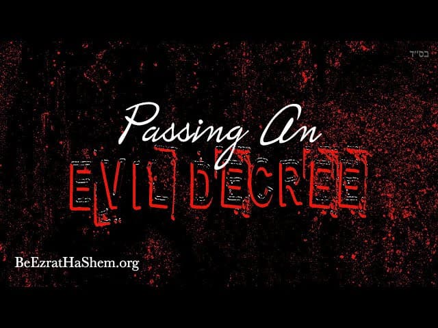 PASSING AN EVIL DECREE