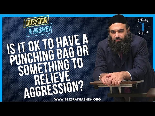   IS IT OK TO HAVE A PUNCHING BAG OR SOMETHING TO  RELIEVE AGGRESSION