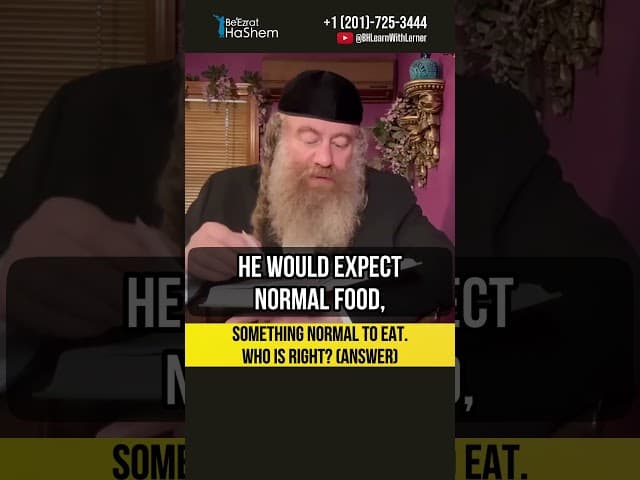 🍣 Something normal to eat. Who is right? (Answer) #Torah #shorts