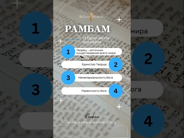 Тринадцать принципов иудаизма по Рамбаму