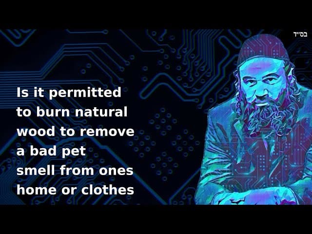 Is it permitted to burn natural wood to remove a bad pet smell from ones home or clothes