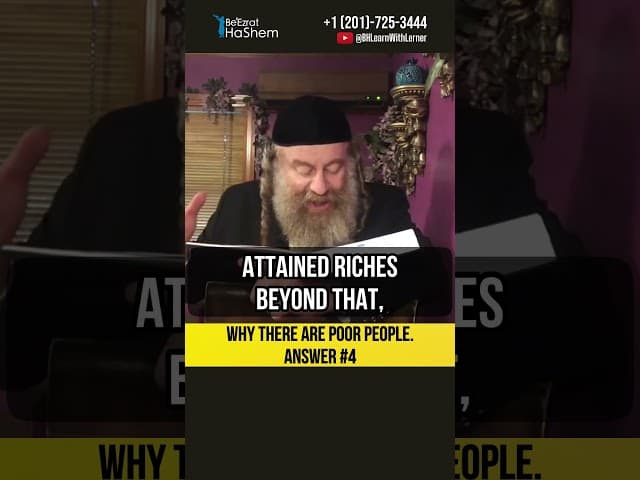 💸Why there are poor people? Answer 4️⃣ #shorts #torah