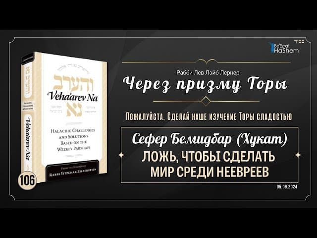𝟭𝟬𝟲. Через призму Торы: Ложь, чтобы сделать мир среди неевреев | Бемидбар (Хукат)