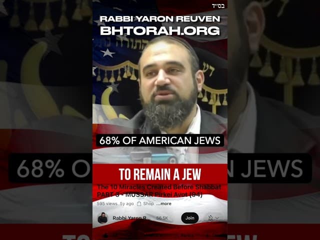 To Remain A Jew in America #RabbiYaronReuven #jewishhashkafa #Judaism #jewisheducation #Torah #Stats