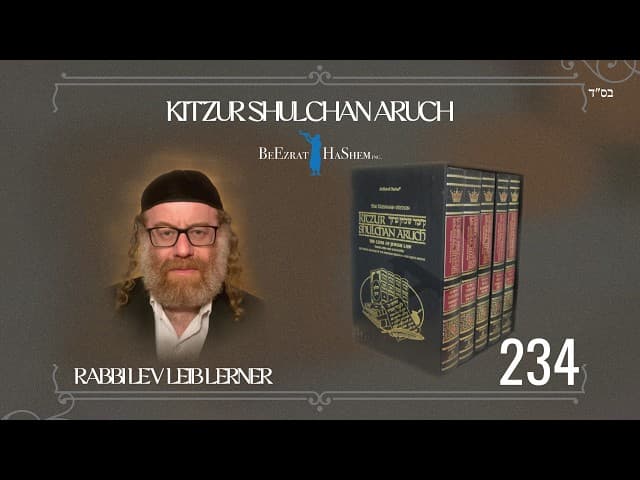 Laws of Shabbos and Yom Tov Prayers - Kitzur Shulchan Aruch (234)
