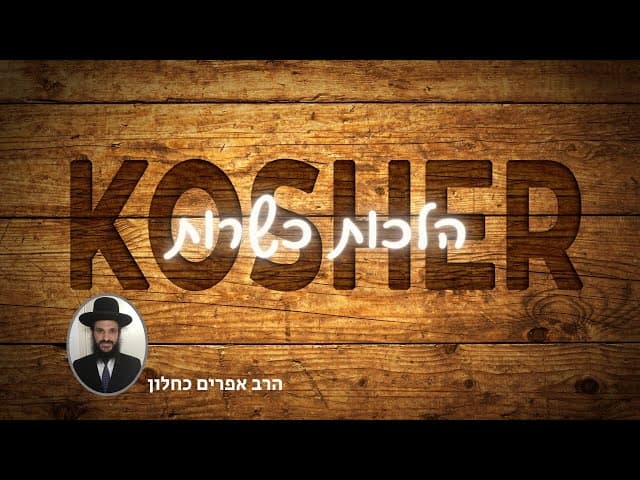 שיעור בהלכה הלכות כשרות