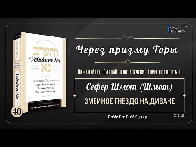 𝟰𝟬. Через призму Торы: Змеиное гнездо на диване | Шмот (Шмот) | Рабби Лев Лэйб Лернер