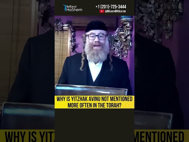 Why Is Yitzhak Avinu Not Mentioned More Often in the Torah? #Torah #shorts