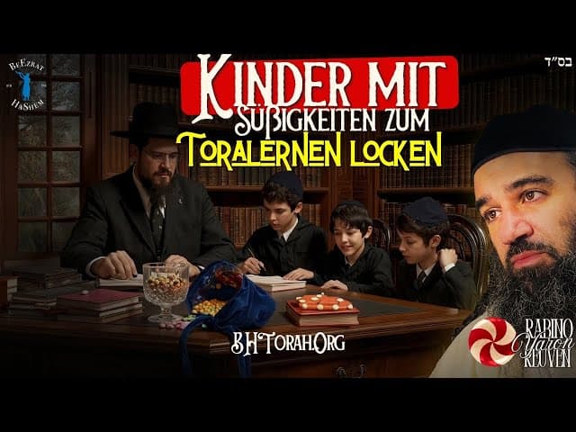 Jüdische Eltern ermutigen Kinder zur Tora.
