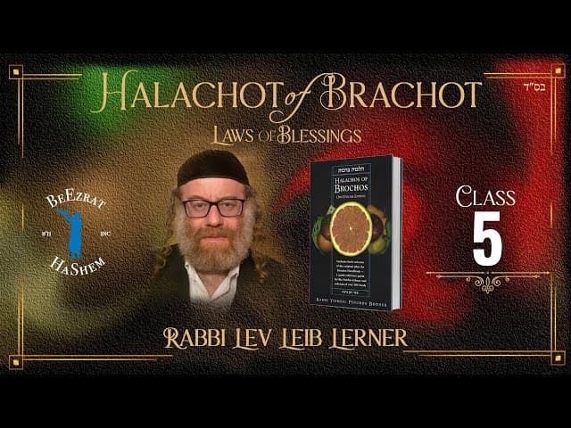 Preparation of Brocha - Halachos of Brochos (5)