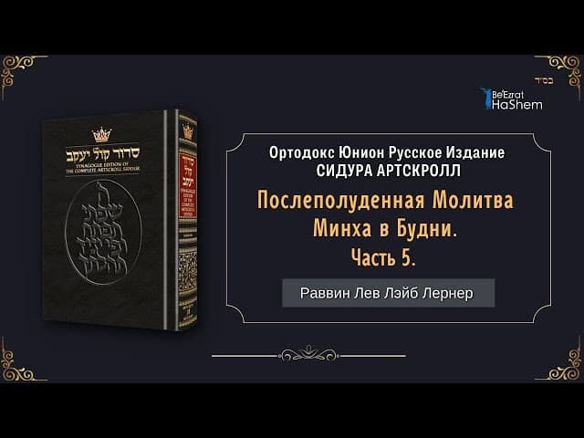 Послеполуденная Молитва Минха в Будни. Часть 5 | Раввин Лев Лэйб Лернер
