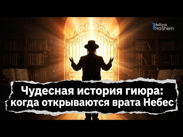 Чудесная история гиюра: когда открываются врата Небес