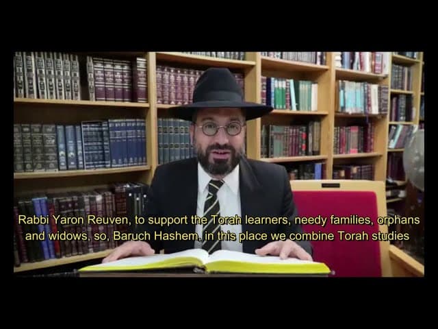 Rav Zaka'im's blessing to the BeEzrat HaShem Inc. for its contribution to needy families
