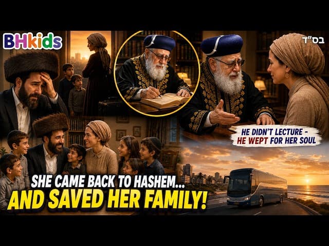 The Rabbi's Tears: A Kind Heart Saves a Family | Rabbi Ovadia Yosef | TORAH FOR KIDS AI