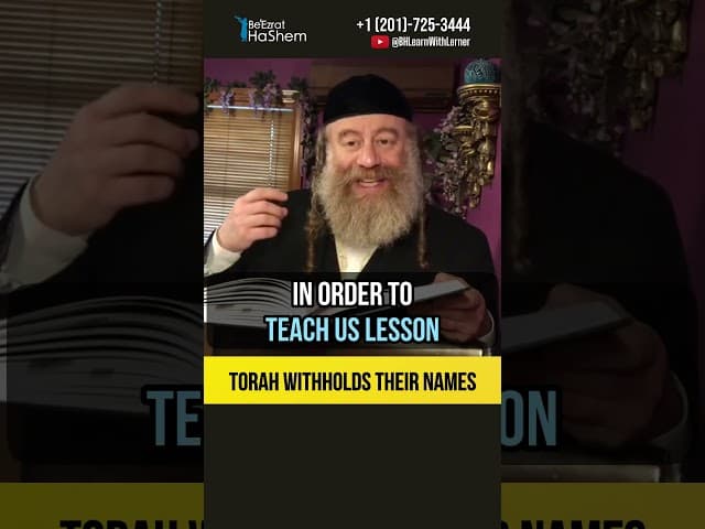 Torah withholds their names💡 Honoring Our Sages #shorts #Torah