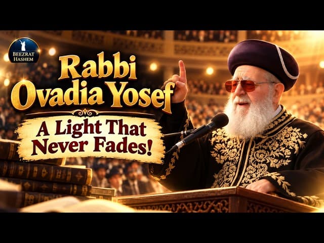 🔥 Rabbi Ovadia Yosef – A Light That Never Fades! ✨📖