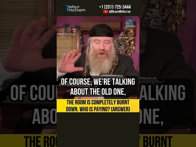 🔥The room is completely burnt down. Who is paying? (Answer) #Torah #shorts