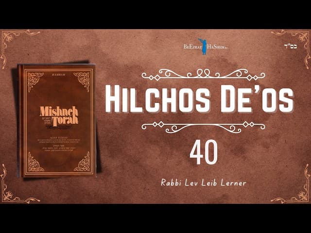 Lashon Hara Is Equivalent to Three Cardinal Sins - Hilchos Deos (40)