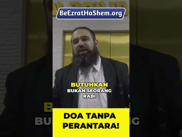 Doa Langsung kepada Tuhan, Bukan Lewat Perantara! #Torah #Yahudi #RabiYaronReuven