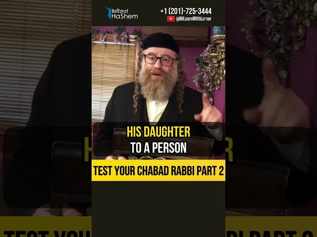 2️⃣ Test your Chabad Rabbi 💡 Finding the real truth #shorts #torah