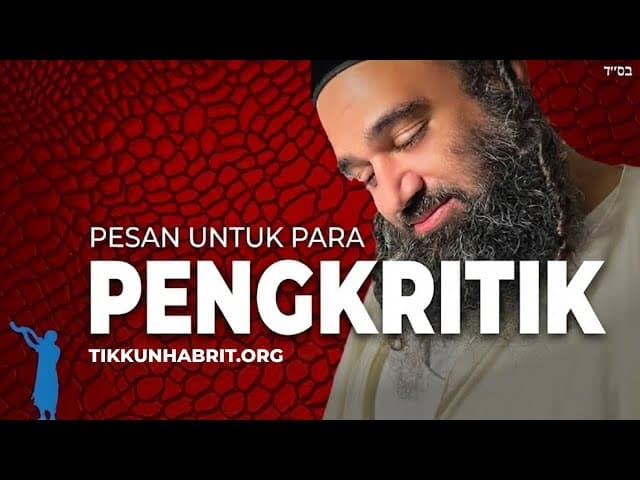 Rabbi Yaron Reuven Menanggapi Kritikus
