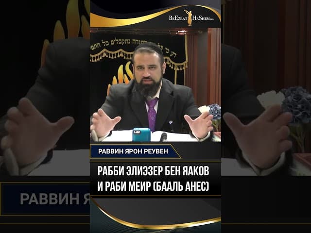 12. Рабби Элиэзер бен Яаков и Раби Меир (Бааль аНес) | Раввин Ярон Реувен