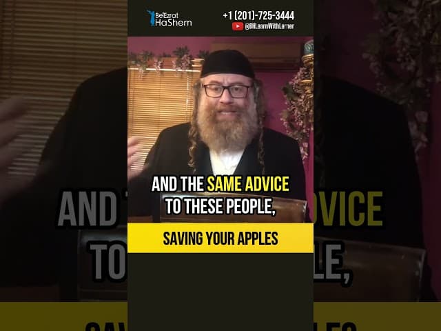 Solution to losing hope 💡 Saving your apples #shorts #torah