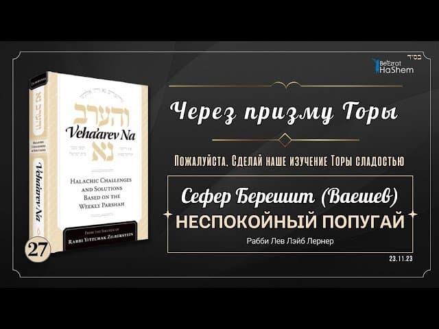 𝟮𝟳. Через призму Торы: Неспокойный попугай | Берешит (Ваешев) | Рабби Лев Лэйб Лернер