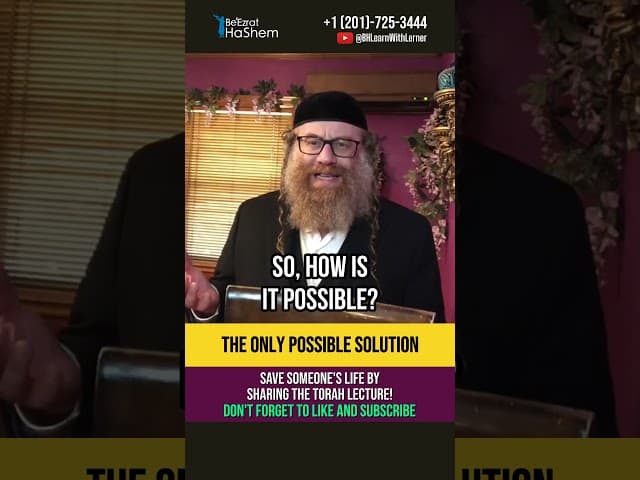 The only possible solution of the puzzle 🧩 Torah and Mussar #shorts #torah