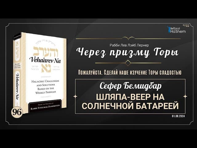 𝟵𝟲. Через Призму Торы: Шляпа-веер на солнечной батареей | Бемидбар | Рабби Лев Лэйб Лернер