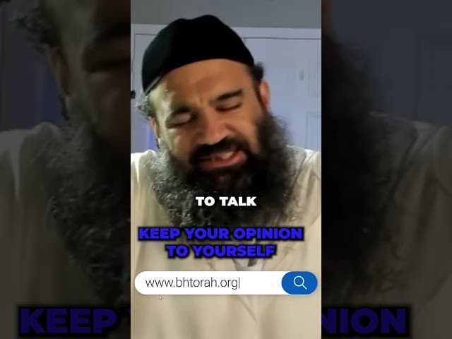 Keep Your Opinion To Yourself. #rabbiyaronreuven #jewishinspiration #God #torah #judaism #Jewish