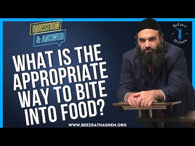WHAT IS THE APPROPRIATE WAY TO BITE INTO FOOD?