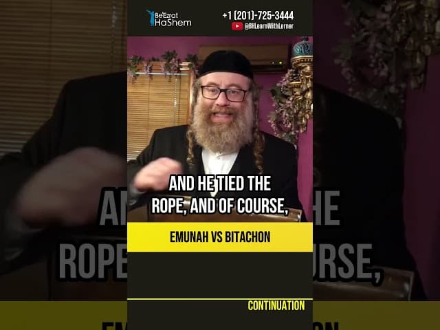 Emunah vs. Bitachon 💠 Hashem is running the world #shorts #Torah