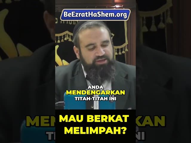 Kunci Agar Janji Tuhan Terjadi dalam Hidupmu #Torah #Yahudi #RabiYaronReuven