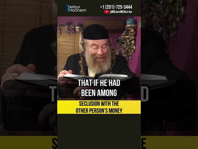 Seclusion with the other person’s money 💰 Can you earn more money? #shorts #torah