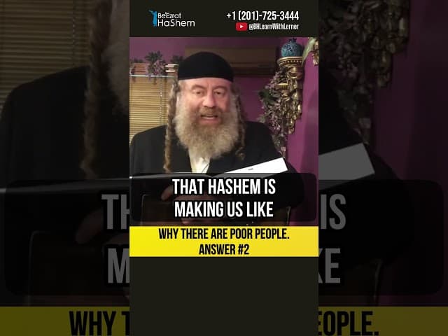 💸Why there are poor people? Answer 2️⃣  #shorts  #torah