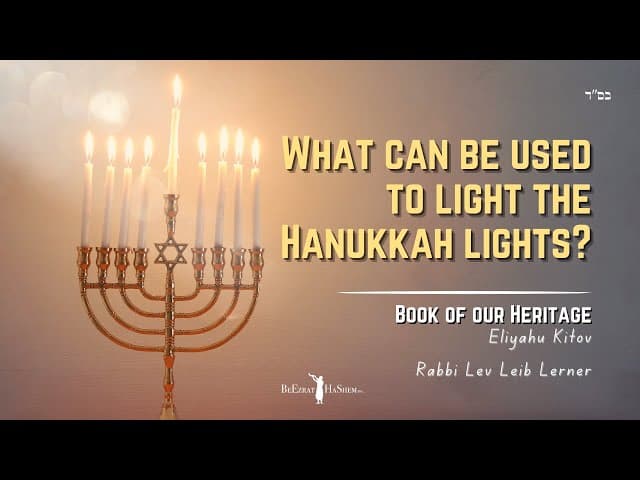 What Can Be Used To Light The Hanukkah Lights?