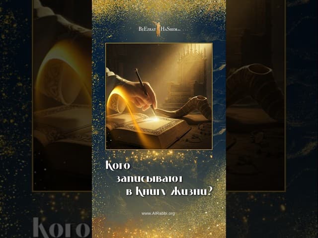 Кого записывают в Книгу Жизни? 📖 #КнигаЖизни #СудныйДень #РошаШана #Тшува #Цдака