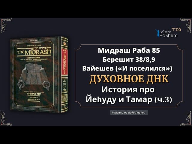 (3) История про Йеhуду и Тамар | Духовное ДНК  | Мидраш Раба, 85 | Берешит (Вайешев)