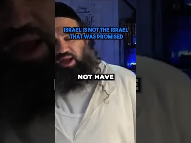 Israel today is not the Israel that was promised in the torah #rabbiyaronreuven