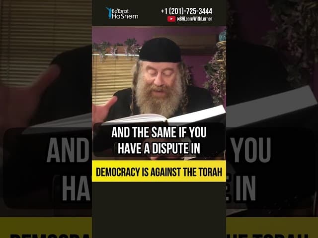 Democracy is against the Torah ⛔ Following the majority #shorts #torah