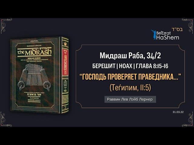 Мидраш Раба  34§2 | “Господь проверяет праведника...” | Раввин Лев Лэйб Лернер