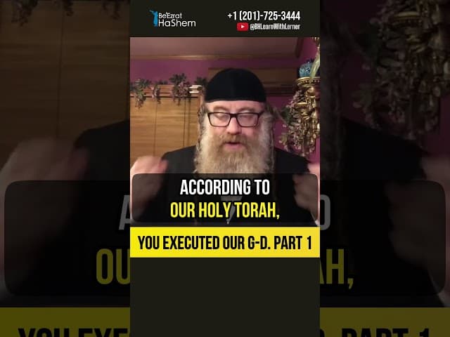 1️⃣ You executed our G-d 💡Critical question to christianity #shorts #Torah