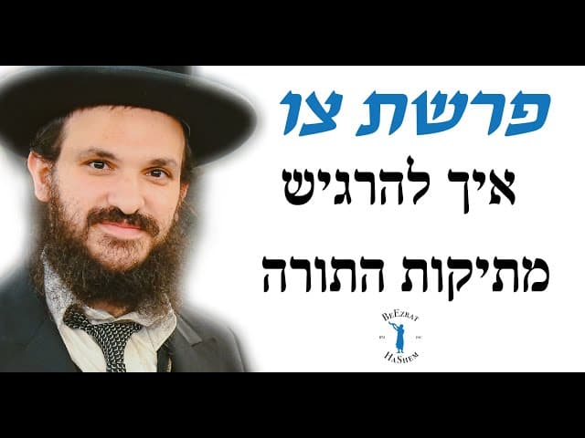 פרשת צו איך להרגיש מתיקות התורה