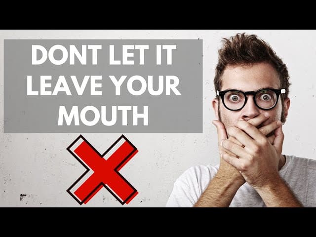 Don't Let It Leave Your Mouth  (Bitachon #31)